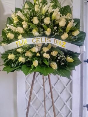 Abanico Fúnebre Pedestal Cali - Floristería Florecer