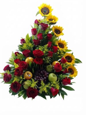 Arreglo Floral con Frutas Cali - Floristería La Calidad