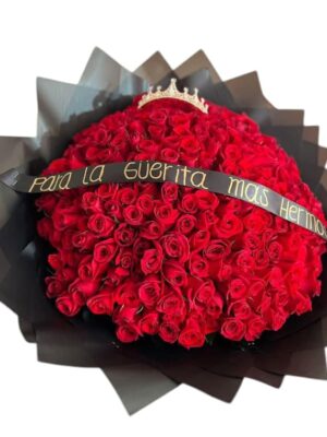 Buchón de 100 Rosas Rojas Cali - Floristería La Calidad