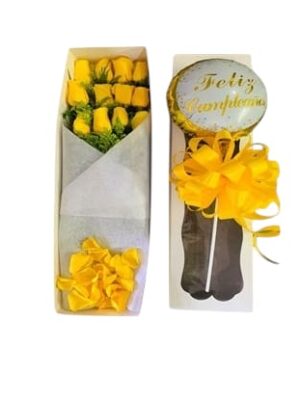 Caja de Rosas Amarillas Cali - Floristería Florecer